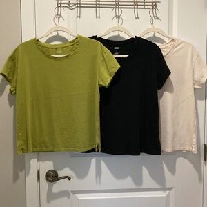 Girlfriend Collective Three Slumber Short Sleeve Sleep Tees